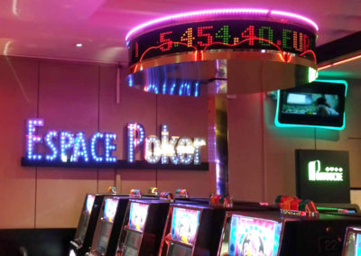 Signalétique LED Casino